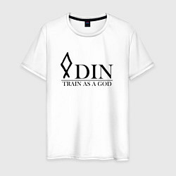 Футболка хлопковая мужская Odin train as a God, цвет: белый