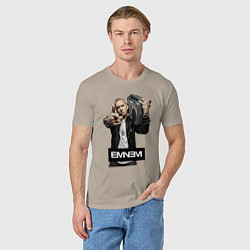 Футболка хлопковая мужская Eminem boombox, цвет: миндальный — фото 2