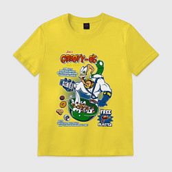Футболка хлопковая мужская Червяк Джим, цвет: желтый