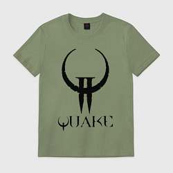 Футболка хлопковая мужская Quake II logo, цвет: авокадо