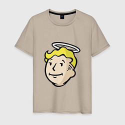 Футболка хлопковая мужская Holly vault boy, цвет: миндальный