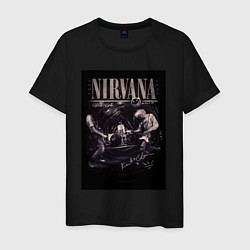 Футболка хлопковая мужская Nirvana live, цвет: черный