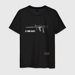 Футболка хлопковая мужская JS 9MM SAINTS, цвет: черный