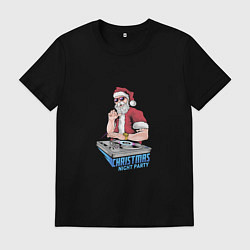 Футболка хлопковая мужская Night party, цвет: черный