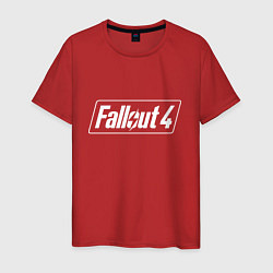 Футболка хлопковая мужская Fallout 4 - computer game - action, цвет: красный