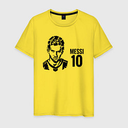 Футболка хлопковая мужская Messi 10, цвет: желтый