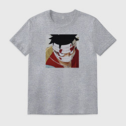 Футболка хлопковая мужская Луффи из Вано, цвет: меланж