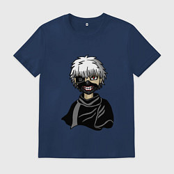 Футболка хлопковая мужская Канеки Кэн, цвет: тёмно-синий