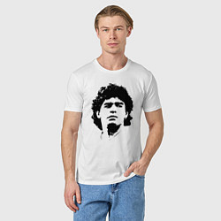 Футболка хлопковая мужская Face Maradona, цвет: белый — фото 2