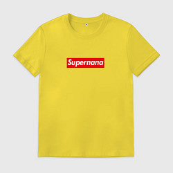 Футболка хлопковая мужская Superпапа, цвет: желтый