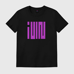 Футболка хлопковая мужская Logo I-dle, цвет: черный