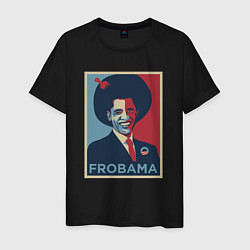 Футболка хлопковая мужская Frobama, цвет: черный