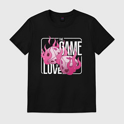 Футболка хлопковая мужская The game of love, цвет: черный