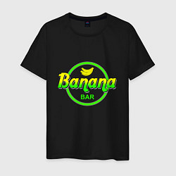 Футболка хлопковая мужская Banana bar, цвет: черный