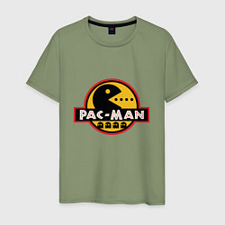 Футболка хлопковая мужская Pac-man game, цвет: авокадо