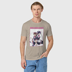 Футболка хлопковая мужская Нагоми Вахира и Ранко Маннэн, цвет: миндальный — фото 2