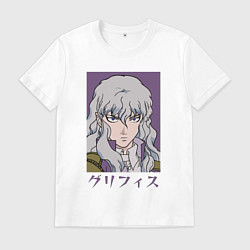 Футболка хлопковая мужская Гриффит сокол, цвет: белый