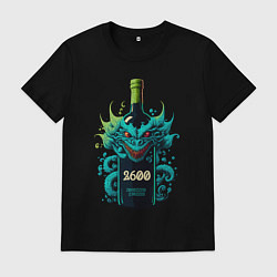 Футболка хлопковая мужская Вино за 2600, цвет: черный