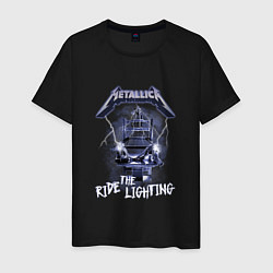 Футболка хлопковая мужская Metallica ride the lighting, цвет: черный