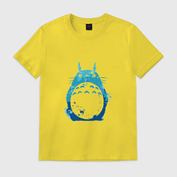 Футболка хлопковая мужская Blue Totoro, цвет: желтый