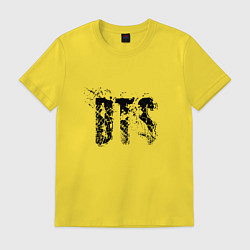 Футболка хлопковая мужская BTS logo, цвет: желтый