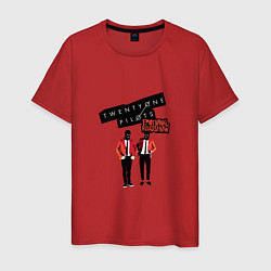 Футболка хлопковая мужская Twenty one pilots emotional roadshow, цвет: красный