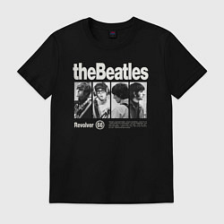 Футболка хлопковая мужская The Beatles rock, цвет: черный