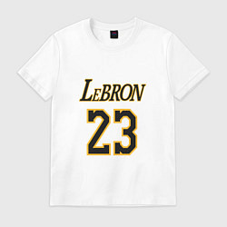 Футболка хлопковая мужская Lebron 23, цвет: белый