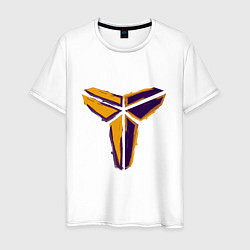 Футболка хлопковая мужская Kobe logo, цвет: белый