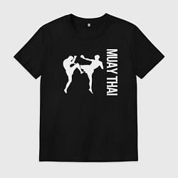 Футболка хлопковая мужская Muay Thai, цвет: черный
