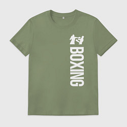 Футболка хлопковая мужская Русский бокс, цвет: авокадо