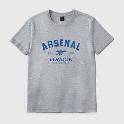 Футболка хлопковая мужская Arsenal london the gunners, цвет: меланж