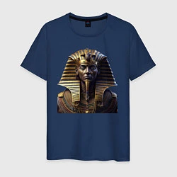 Футболка хлопковая мужская Египетский фараон, цвет: тёмно-синий