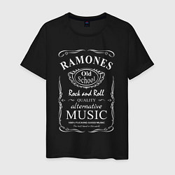 Футболка хлопковая мужская Ramones в стиле, цвет: черный