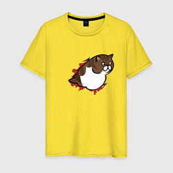 Футболка хлопковая мужская Чужой кот, цвет: желтый