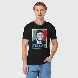 Футболка хлопковая мужская Trump, цвет: черный — фото 2