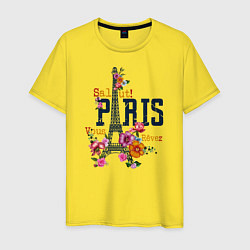 Футболка хлопковая мужская Salut Paris, цвет: желтый