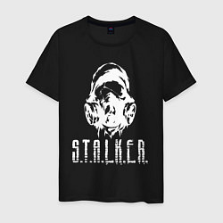Футболка хлопковая мужская STALKER gas mask, цвет: черный