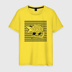 Футболка хлопковая мужская Крыса ААА, цвет: желтый