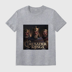 Футболка хлопковая мужская Crusader Kings, цвет: меланж