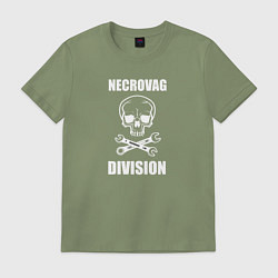 Футболка хлопковая мужская Necrovag white division, цвет: авокадо