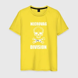 Футболка хлопковая мужская Necrovag white division, цвет: желтый