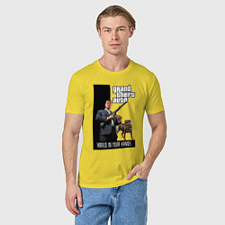 Футболка хлопковая мужская GTA Майкл де Санта, цвет: желтый — фото 2