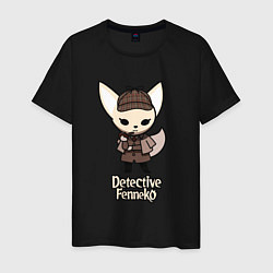 Футболка хлопковая мужская Detective Fenneko, цвет: черный