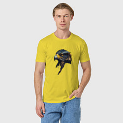 Футболка хлопковая мужская Беркут - хищная птица, цвет: желтый — фото 2