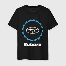 Футболка хлопковая мужская Subaru в стиле Top Gear, цвет: черный