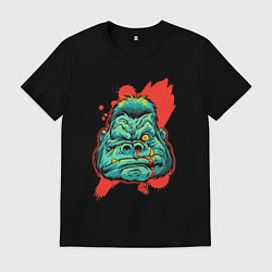 Футболка хлопковая мужская Gorilla, цвет: черный