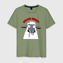 Футболка хлопковая мужская Killer sheep, цвет: авокадо