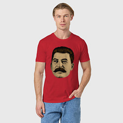 Футболка хлопковая мужская Сталин СССР, цвет: красный — фото 2
