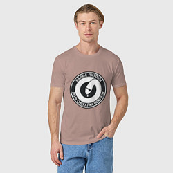 Футболка хлопковая мужская Вялые питоны, цвет: пыльно-розовый — фото 2